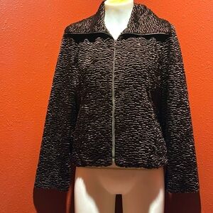 NWOT Dark Brown Faux Persian Fur Jacket. Size SP